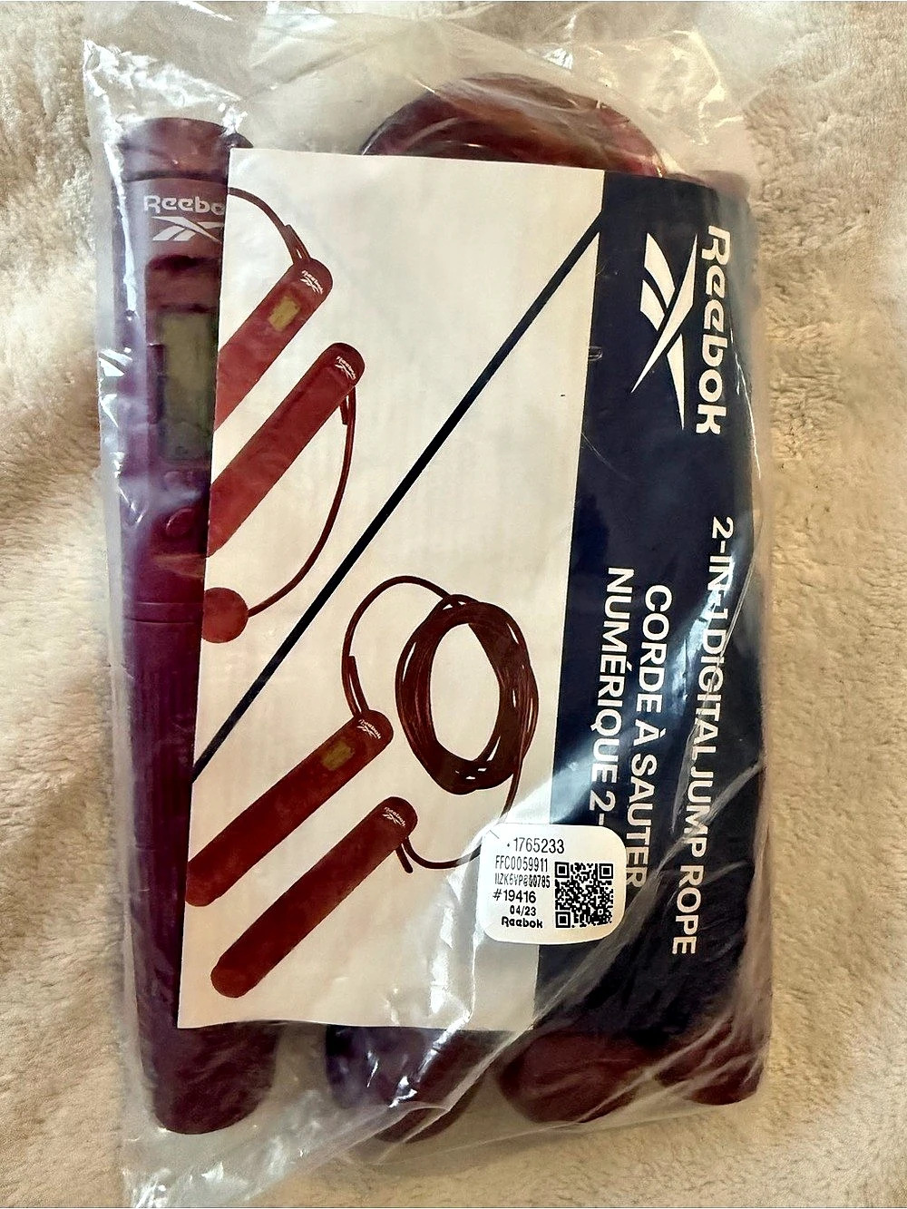 Reebok Smart Jump Rope Burgundy NWT